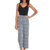 BLACK AND WHITE HOUNDSTOOTH PRINTED CULOTTE PANTS- FRONT