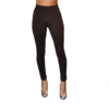 BROWN FULL LENGTH LEGGINGS WITH FRONT SEAM DETAIL- FRONT