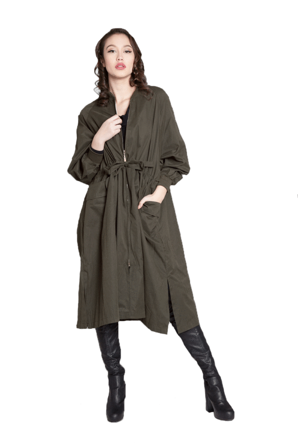 OSFA OVERSIZED COAT WITH DRAWSTRINGS- FRONT CLOSED