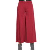 RED CULOTTE STRETCH PANTS WITH BELT- FRONT