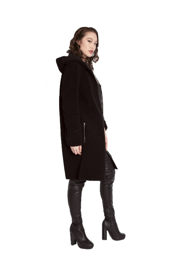 reversible faux shearling jacket- side