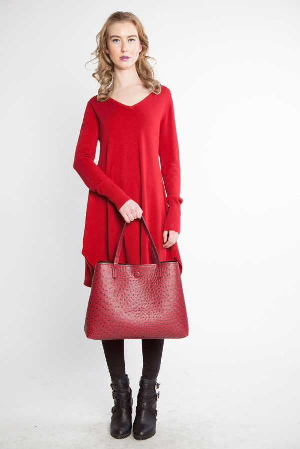 red knit sweater- front