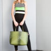 sleeveless lime knit top- front