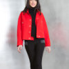 red felt grommet detail jacket- front