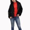 black two way jacket- front open