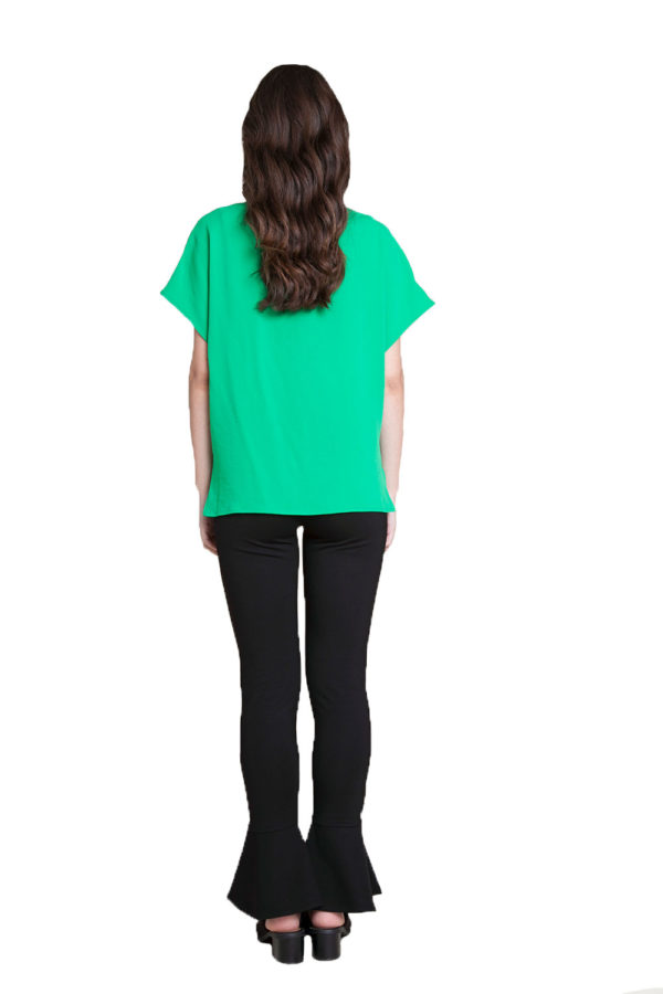 green knot front top- back