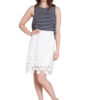 white crochet skirt- front