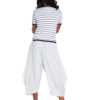 white and black striped pants- back
