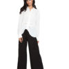 off white front pleat blouse- front