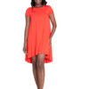 coral t-shirt dress- front