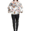 white floral printed bardot top- front
