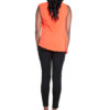 coral sleeveless top- back