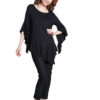 black flare sleeve top- front