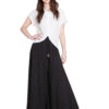 extreme wide leg striped pants- front