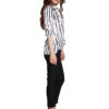 black and white printed blouse- side