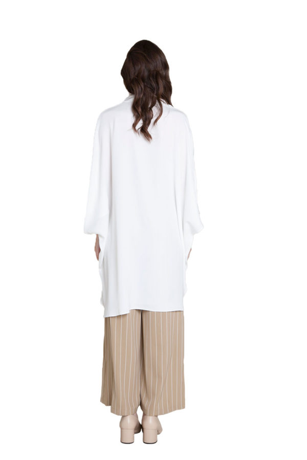oversized white blouse- back
