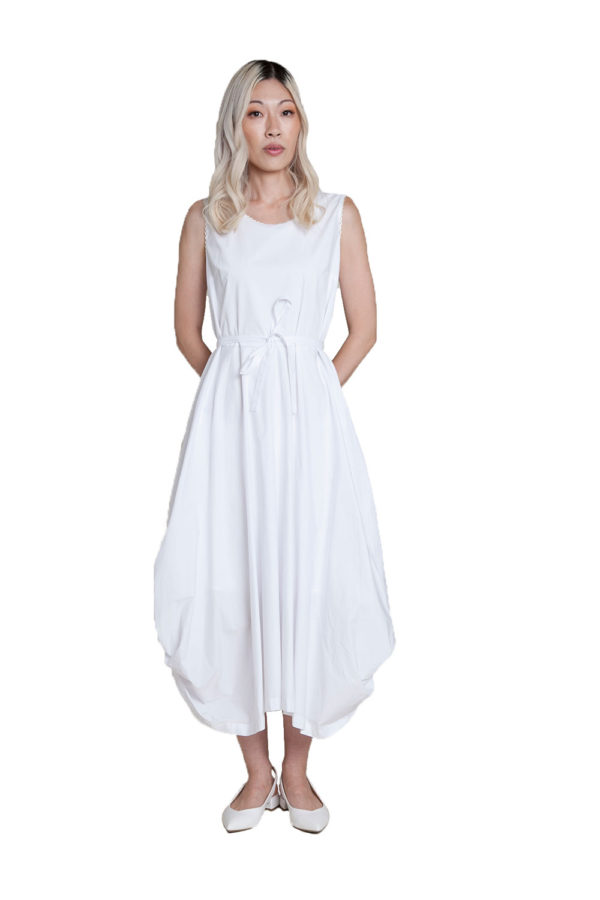 white balloon dress- front