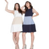 color block mini dresses- front