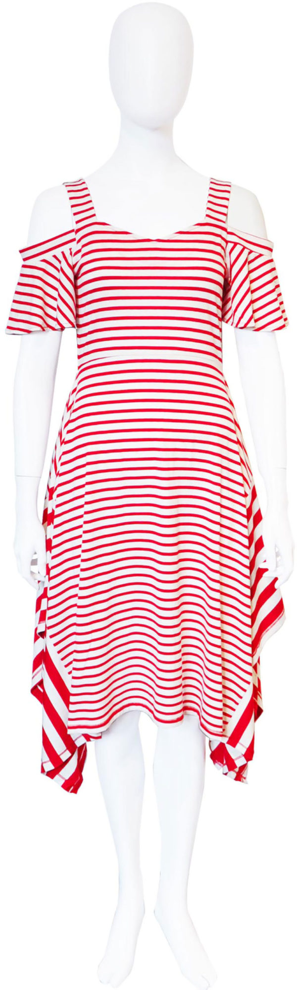 red striped dress- front