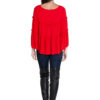 red ruffle top- back