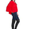 red ruffle top- side