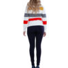 white striped knit sweater- back