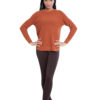 brown cable knit sweater- front