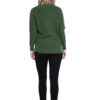green cable knit sweater- back