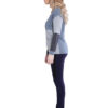 grey patchwork knit top- side