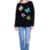 black knit butterfly sweater- front