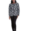 black leopard sweater- front