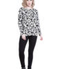 taupe leopard sweater- front