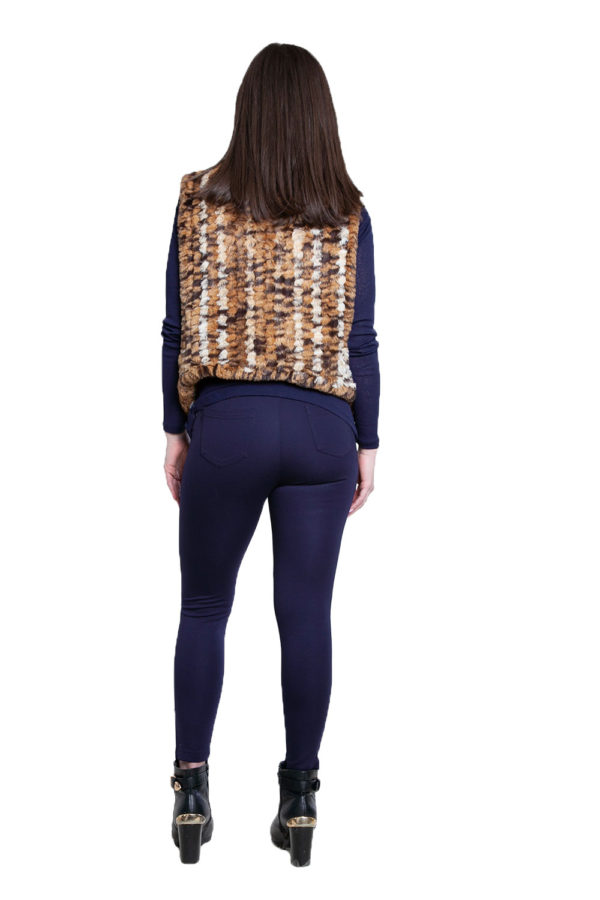 cheetah faux fur pullover- back