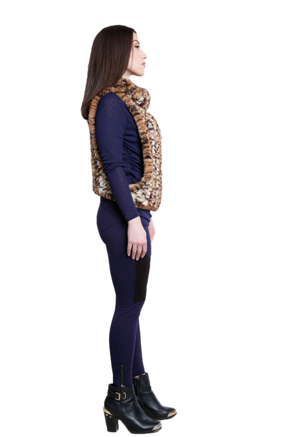 cheetah faux fur pullover- side