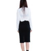 black knit skirt- back