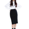 black knit skirt- front