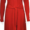 red belted tunic dress- front