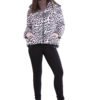 leopard printed puffy coat- front