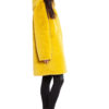 yellow faux fur long coat- side