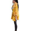 faux fur yellow cape- side