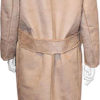 reversible beige open coat- back