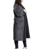 reversible grey open coat- side