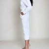 black and white co ord button detail jacket and pants- side