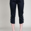 cropped black snap pants- front
