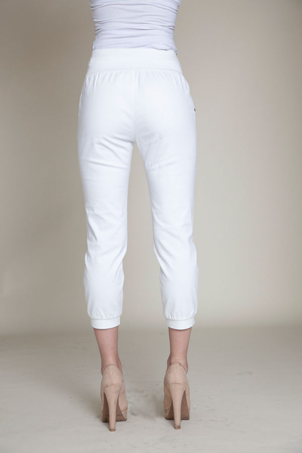button side white pants- back