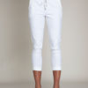 white drawstring crop pants- front