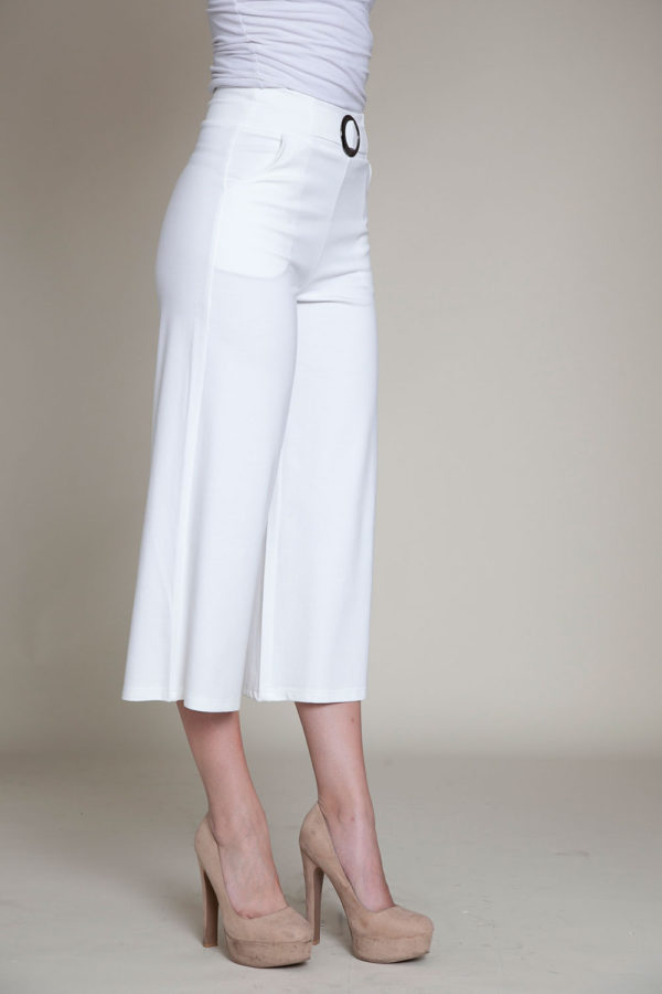 WHITE BELTED CULOTTES- SIDE