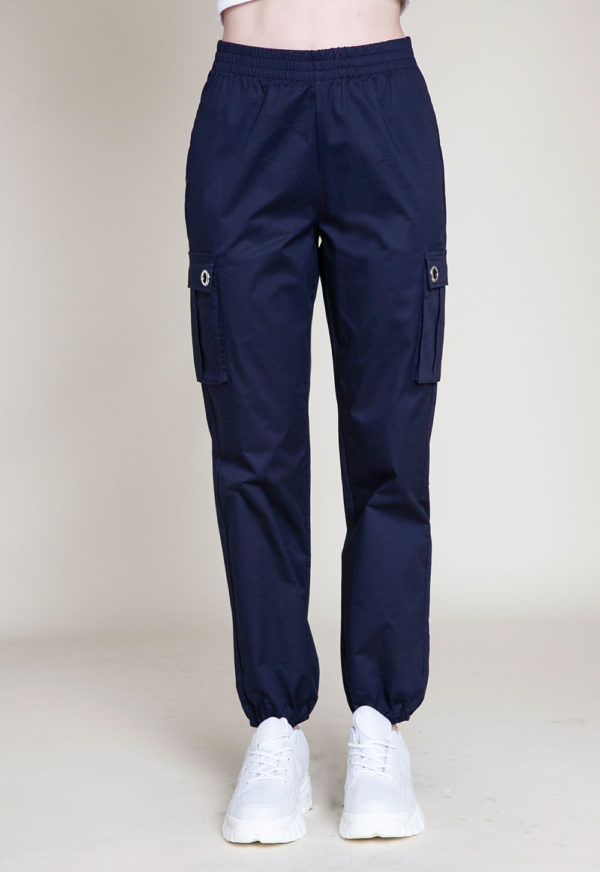 navy cargo pants- front