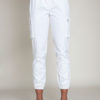 white cargo pants- front