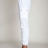 white cargo pants- side